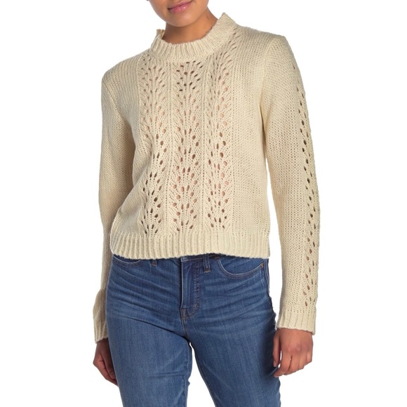 Woven Heart Sweaters - Woven Heart Open Stitch Pullover Sweater NWT
